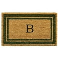 thumbnail image 1 of Calloway Mills Sage Green Border 24" x 36" Monogram Outdoor Doormat (Letter B), 1 of 1