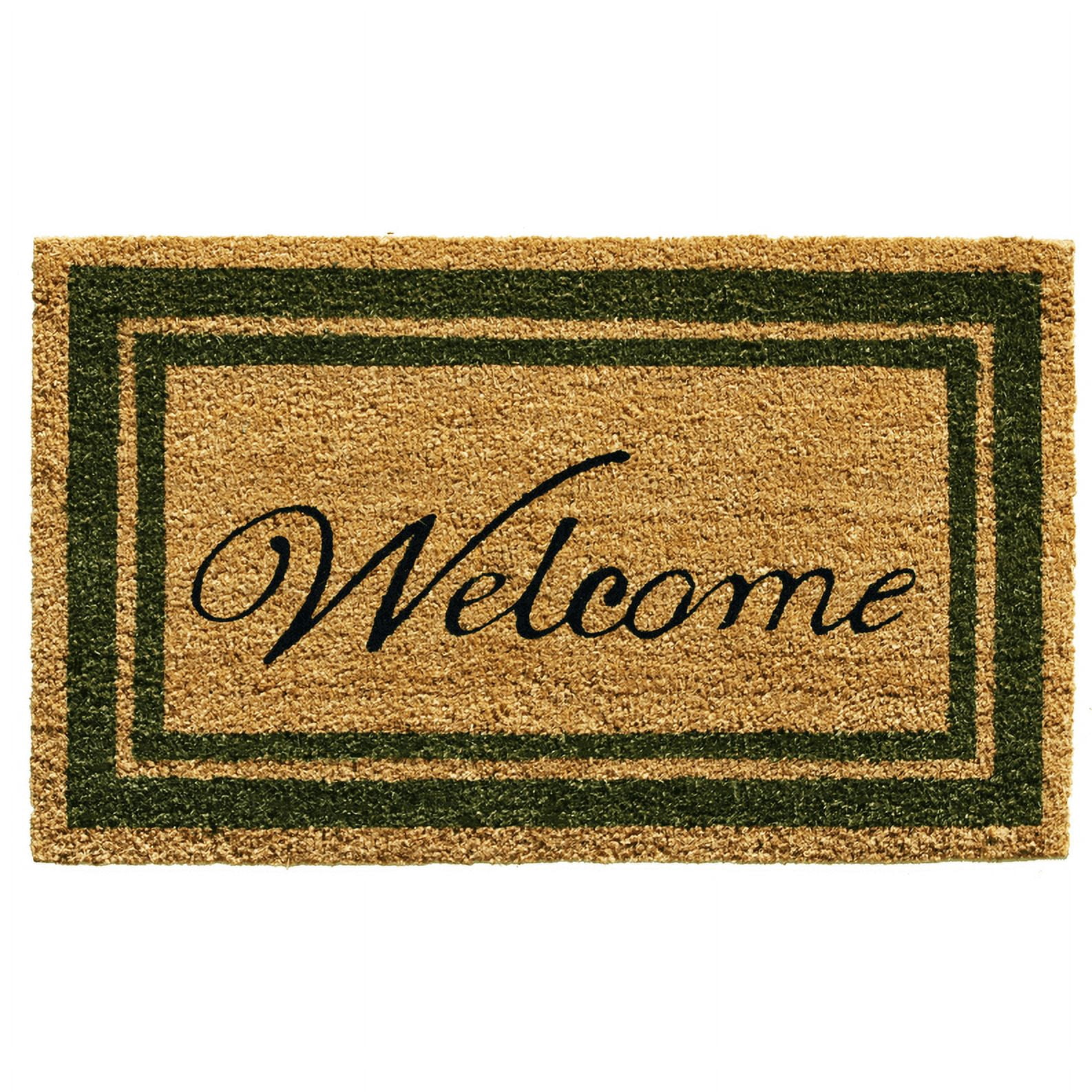 Calloway Mills Sage Green Border Welcome Outdoor Doormat 18" x 30"