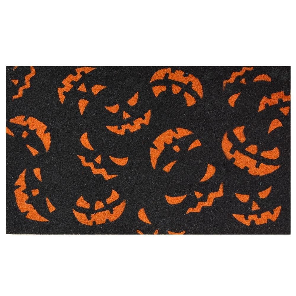 Home & More Halloween Doormats Scary Pumpkins 17 in. x 29 in. Coir Door Mat Party Decoration Props Decor  101771729