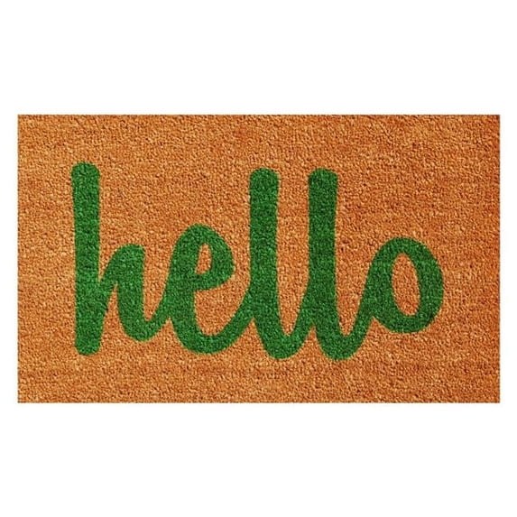 Calloway Mills Script Hello Outdoor Coir Doormat, 17" x 29"