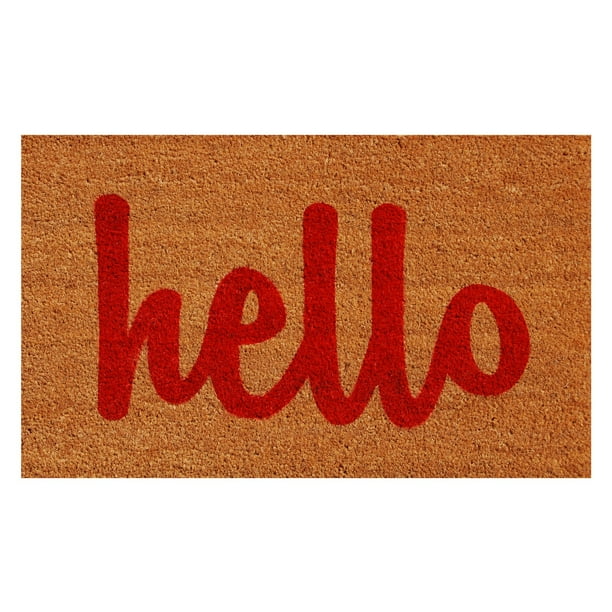 Calloway Mills Script Hello Outdoor Coir Doormat, 17