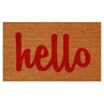 thumbnail image 1 of Calloway Mills Script Hello Outdoor Coir Doormat, 17" x 29", 1 of 2