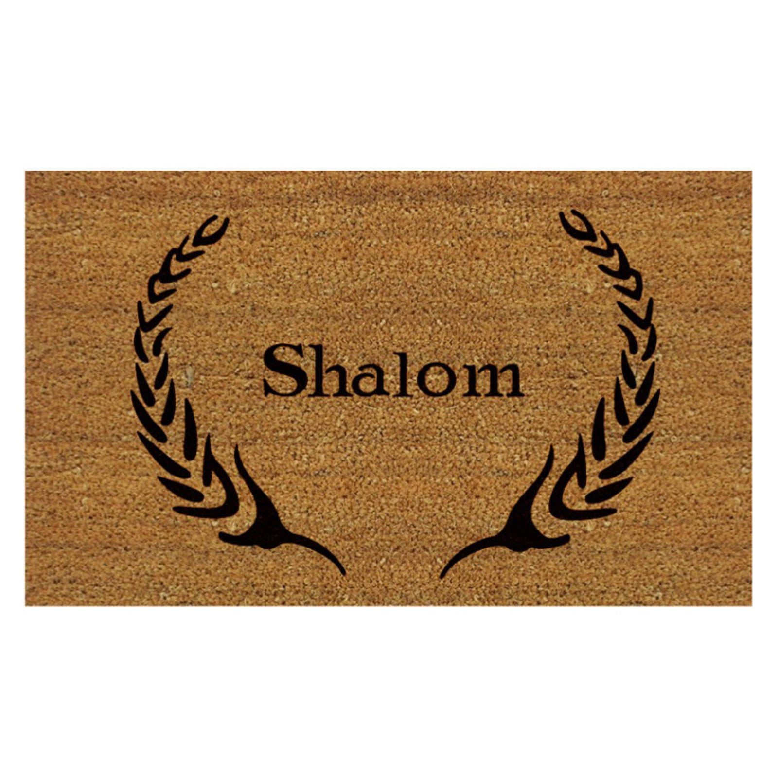 Shalom Natural Coir Outdoor Doormat with Vinyl Backing