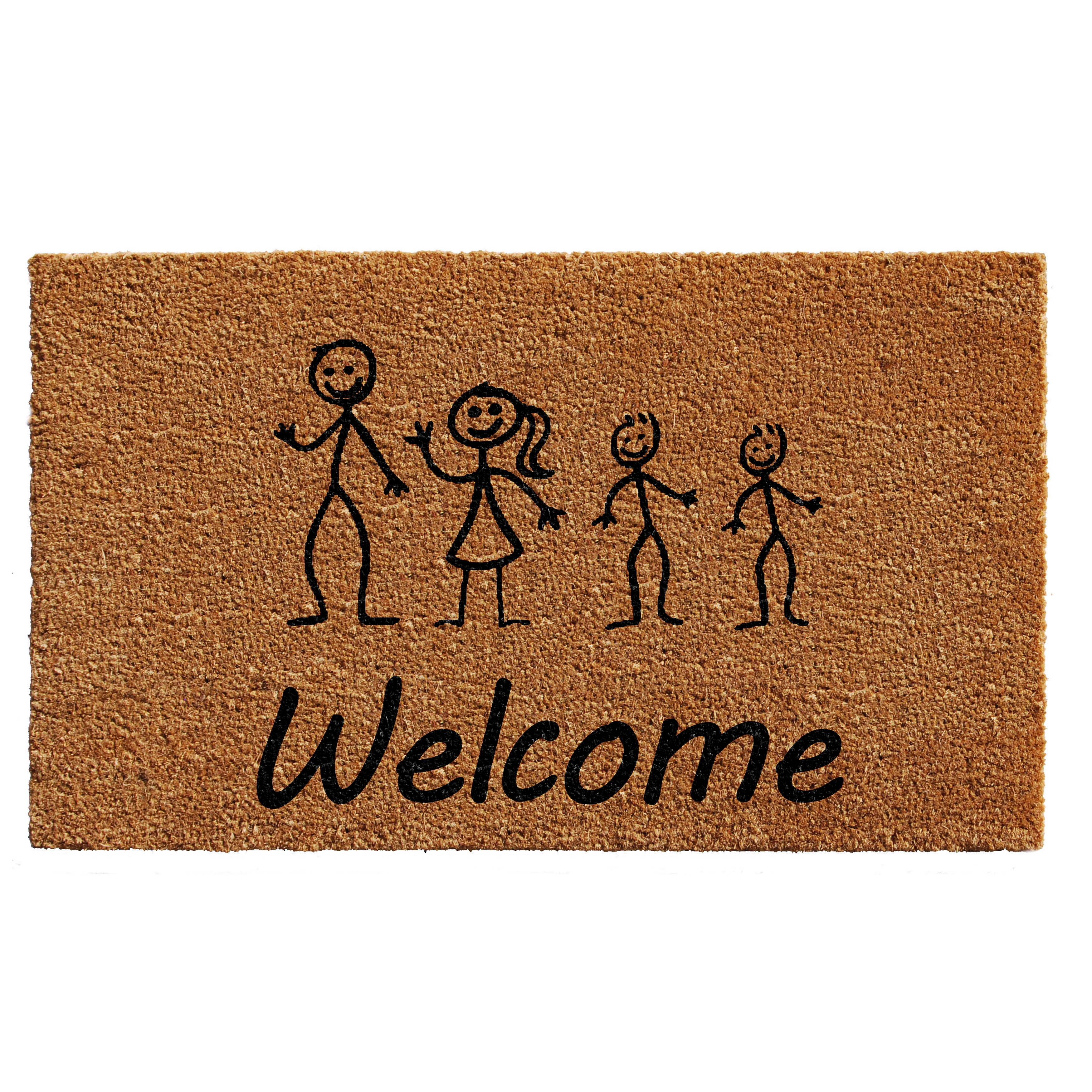 Calloway Mills 103401830 Stick Family Doormat, 18 x 30, Natural/Black