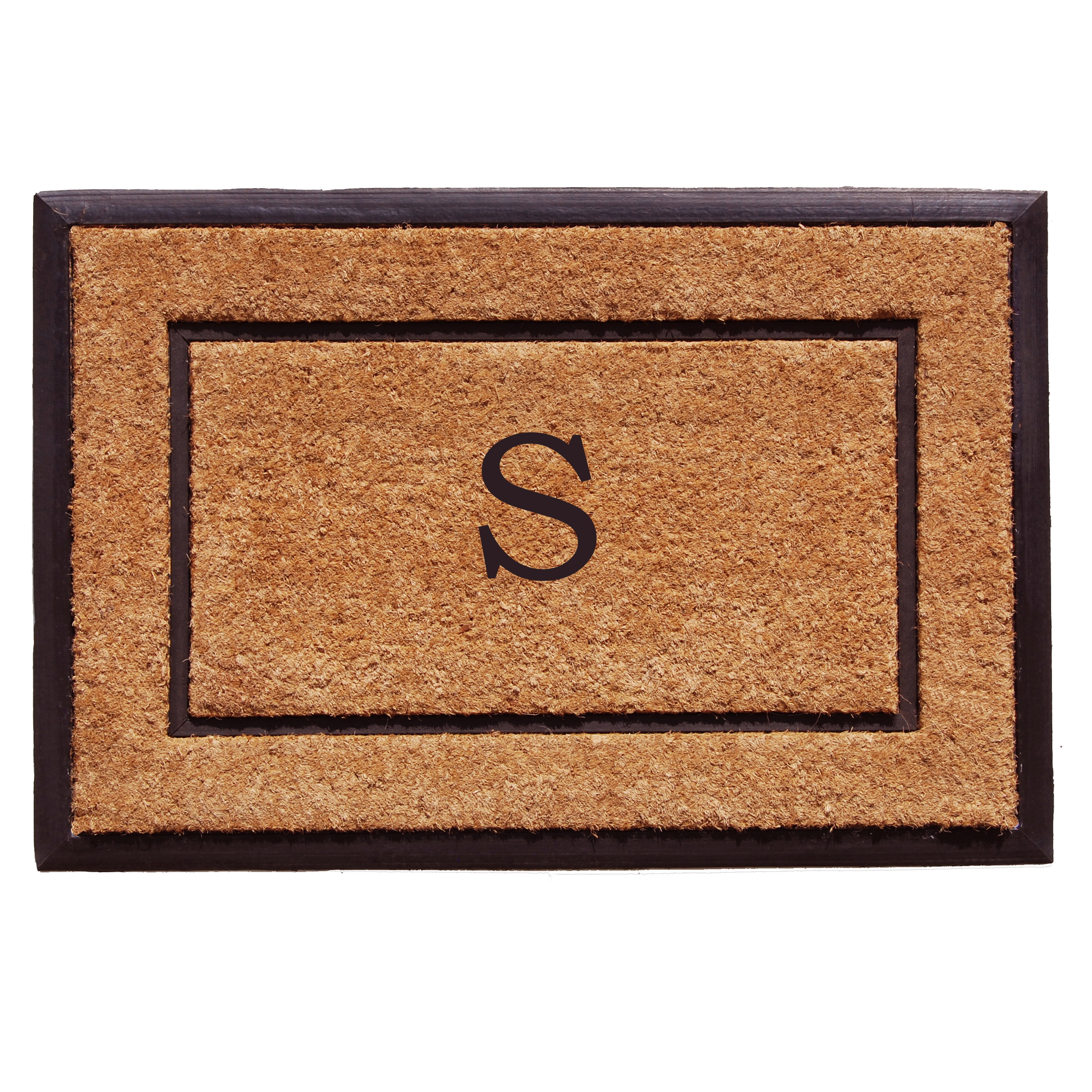 Calloway Mills The General Monogram Doormat, 18" x 30", Letter S