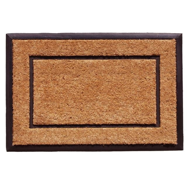 Natural Coir and Rubber Outdoor Door Mat, 2' x 3'