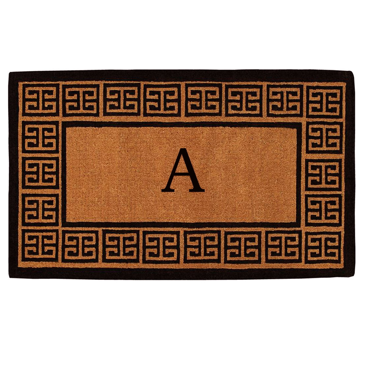 Calloway Mills The Grecian Monogram Outdoor Doormat, Extra-thick 18" x 30" (Letter A)