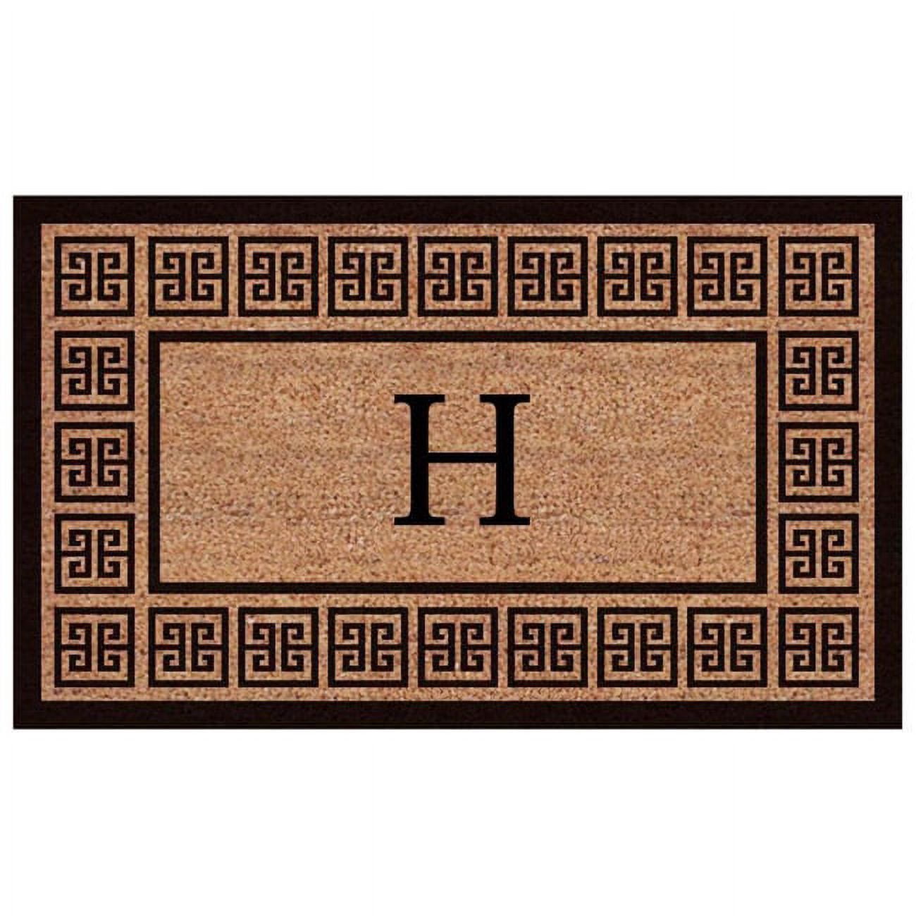 Calloway Mills The Grecian Monogram Outdoor Doormat, Extra-thick 18" x 30" (Letter H)