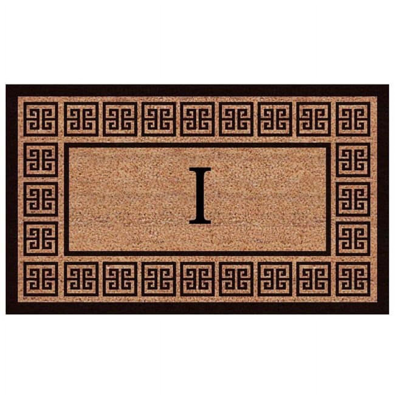 Calloway Mills The Grecian Monogram Outdoor Doormat, Extra-thick 18" x 30" (Letter I)
