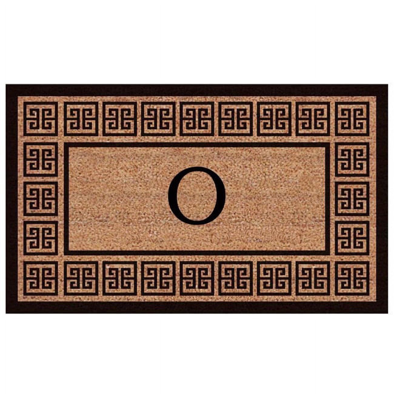 Calloway Mills The Grecian Monogram Outdoor Doormat, Extra-thick 18" x 30" (Letter O)
