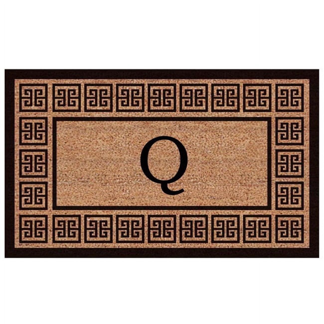 Calloway Mills The Grecian Monogram Outdoor Doormat, Extra-thick 18" x 30" (Letter Q)