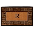 thumbnail image 1 of Calloway Mills The Grecian Monogram Outdoor Doormat, Extra-thick 18" x 30" (Letter R), 1 of 2