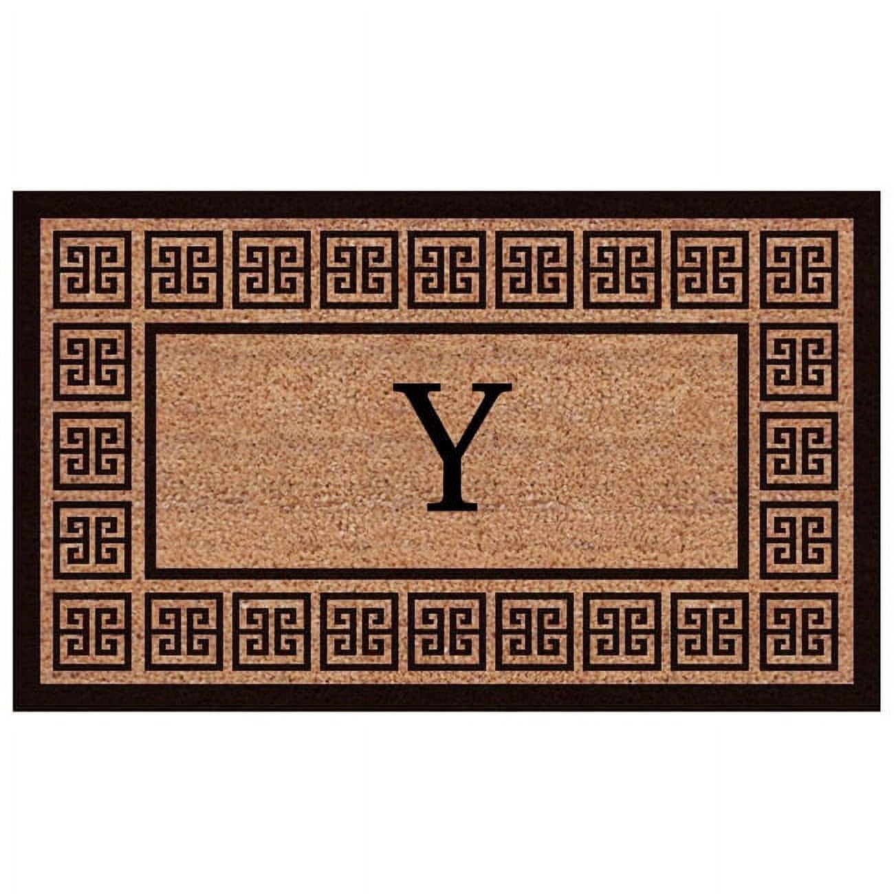 Calloway Mills The Grecian Monogram Outdoor Doormat, Extra-thick 18" x 30" (Letter Y)