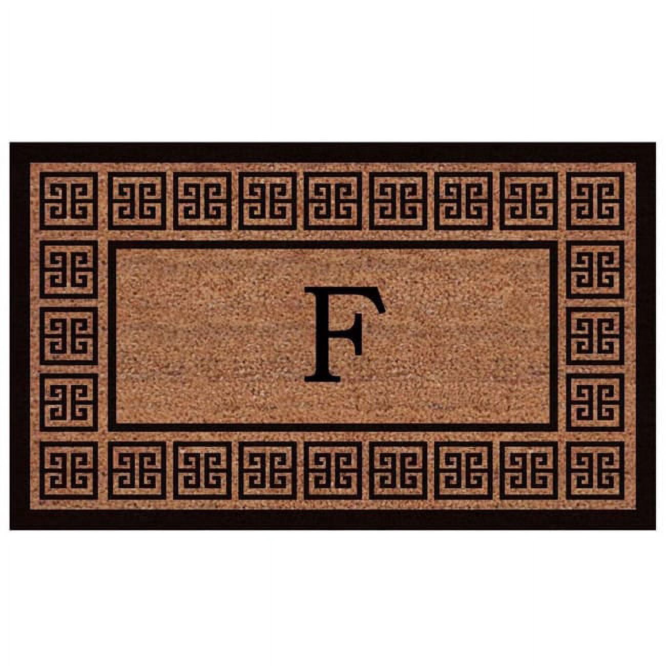 Calloway Mills The Grecian Monogram Outdoor Doormat, Extra-thick 2' x 3' (Letter F)