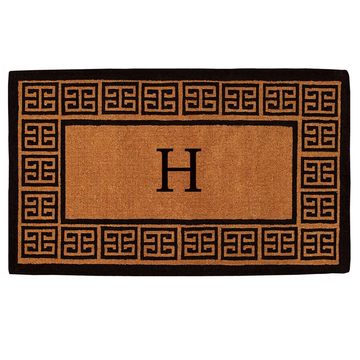 Calloway Mills The Grecian Monogram Outdoor Doormat, Extra-thick 2' x 3' (Letter H)