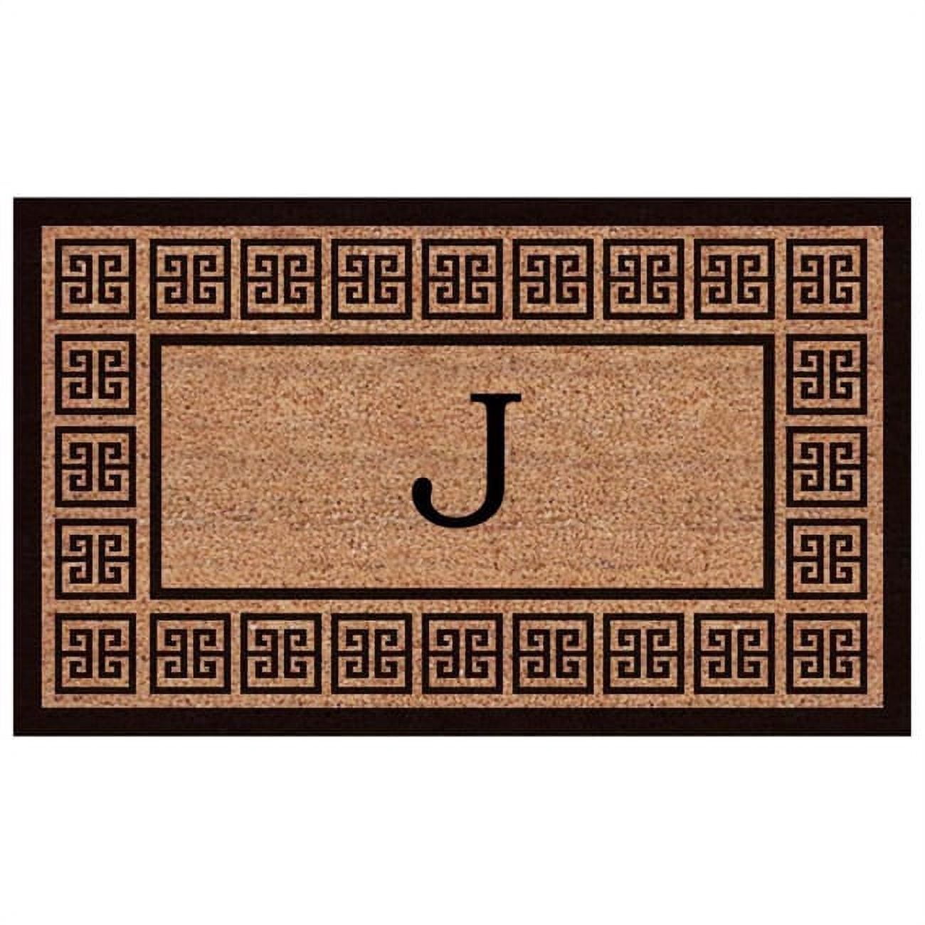 Calloway Mills The Grecian Monogram Outdoor Doormat, Extra-thick 2' x 3' (Letter J)