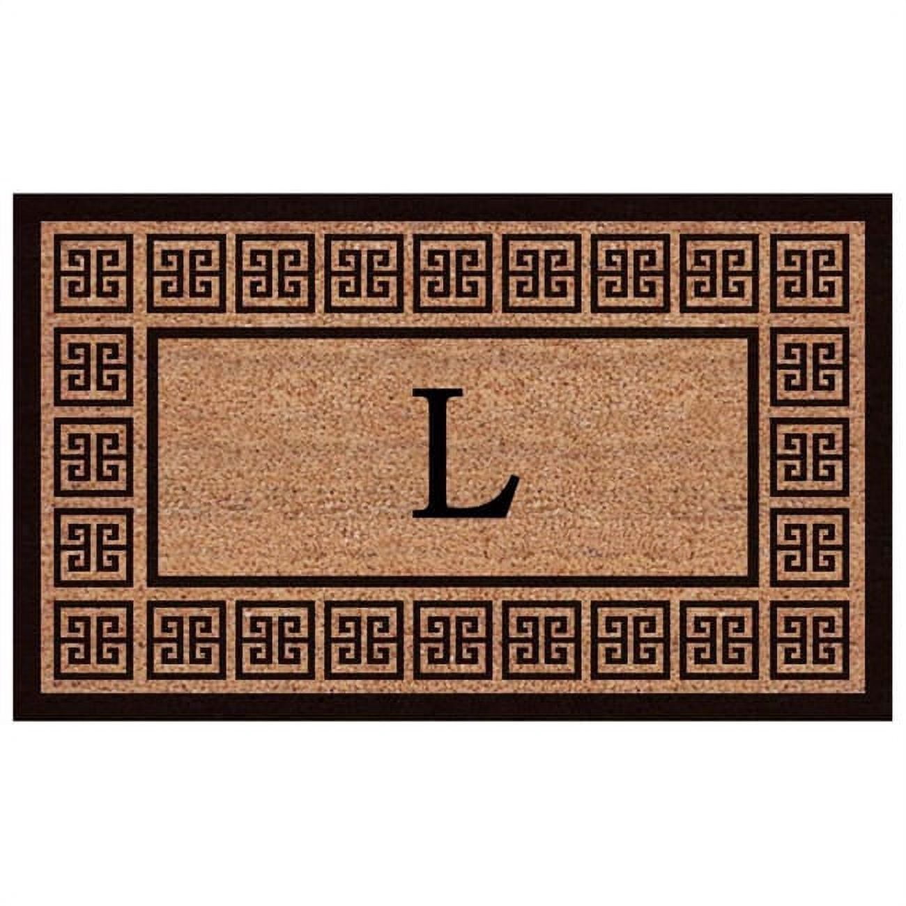 Calloway Mills The Grecian Monogram Outdoor Doormat, Extra-thick 2' x 3' (Letter L)