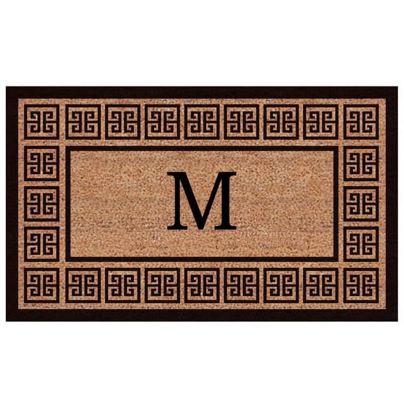 Calloway Mills The Grecian Monogram Outdoor Doormat, Extra-thick 2' x 3' (Letter M)