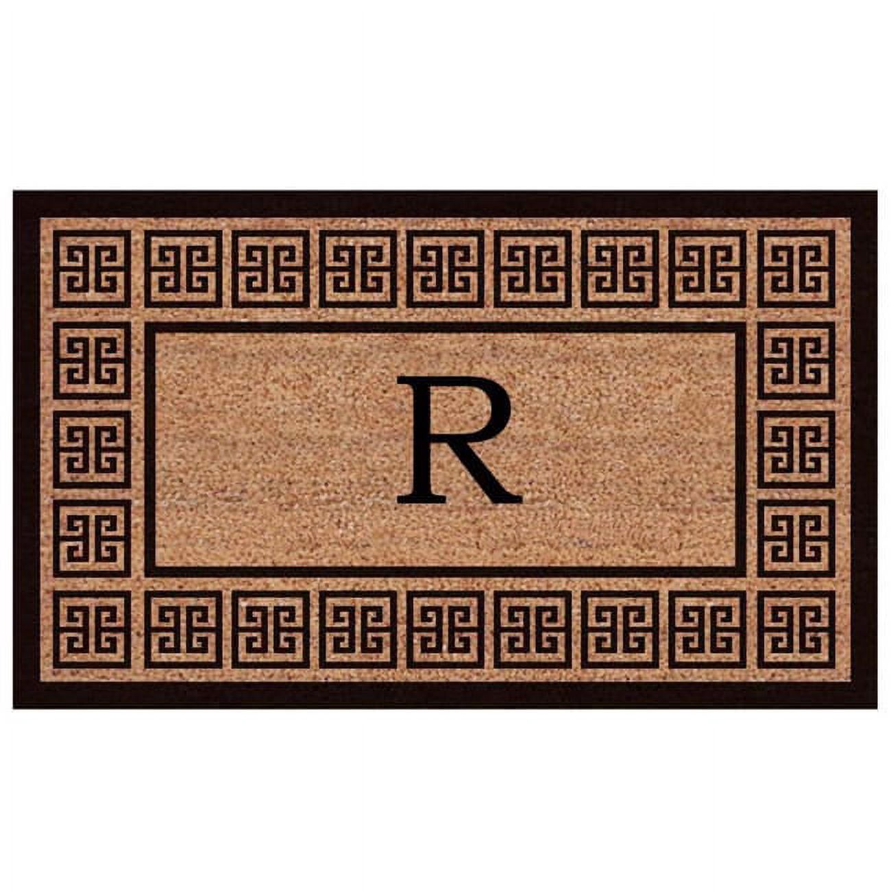 Calloway Mills The Grecian Monogram Outdoor Doormat, Extra-thick 2' x 3' (Letter R)