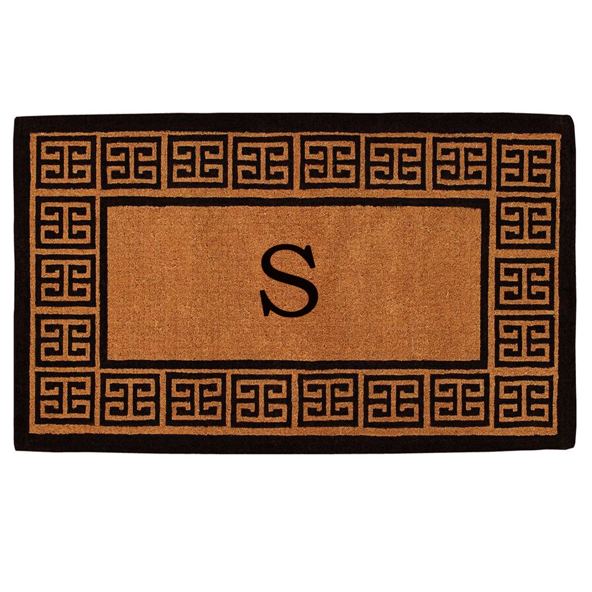 Calloway Mills The Grecian Monogram Outdoor Doormat, Extra-thick 2' x 3' (Letter S)