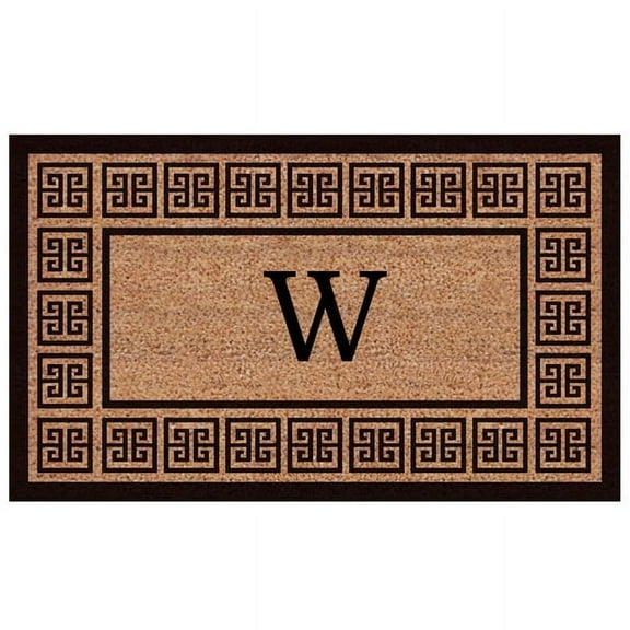 Calloway Mills The Grecian Monogram Outdoor Doormat, Extra-thick 2' x 3' (Letter W)