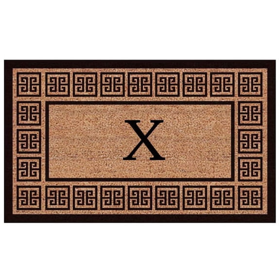 Calloway Mills The Grecian Monogram Outdoor Doormat, Extra-thick 2' x 3' (Letter X)