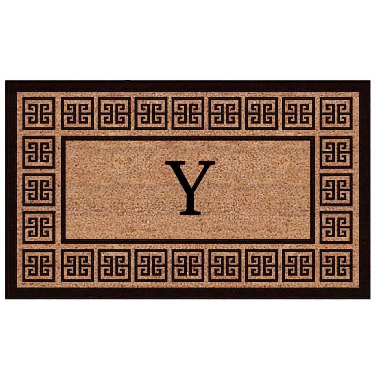 Calloway Mills The Grecian Monogram Outdoor Doormat, Extra-thick 2' x 3' (Letter Y)