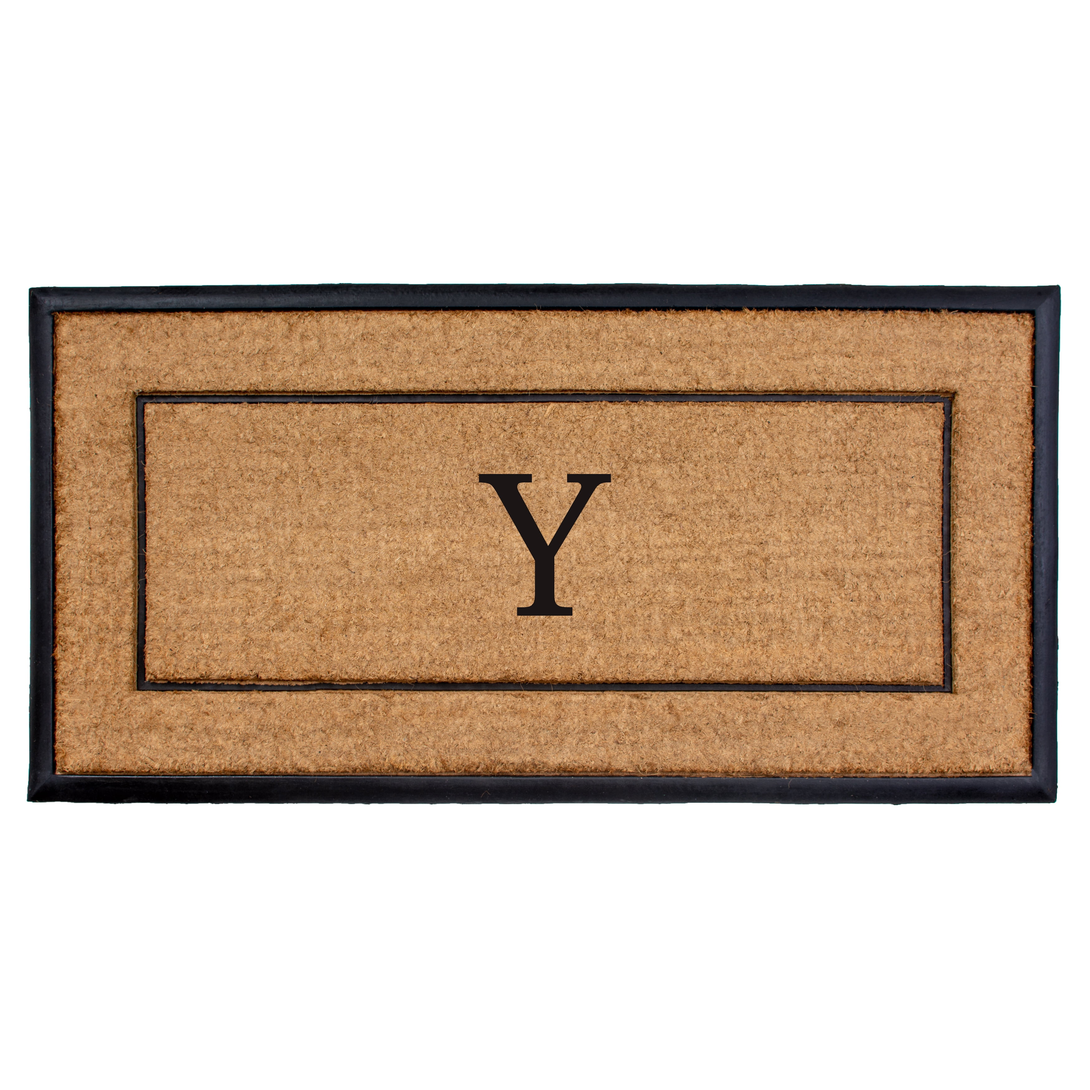 Calloway Mills Traditional Brown, Black, Multi-color Coir Indoor Doormat, 2' x 4'