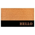 thumbnail image 1 of Hello Black Stripe Doormat, 3' x 6', 1 of 3