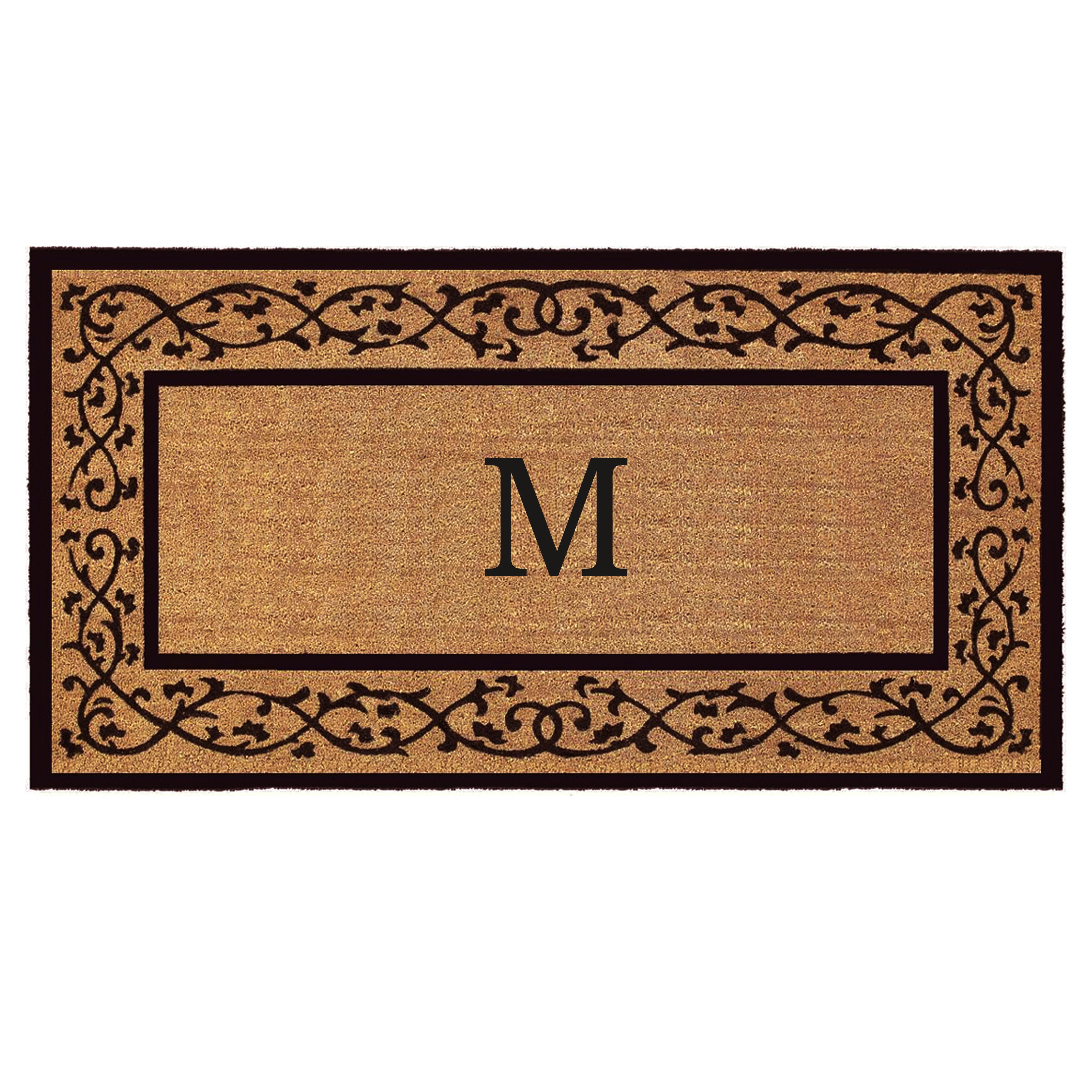 Calloway Mills Traditional Personalizable Multi-color Coir Indoor Doormat, 2' x 4'