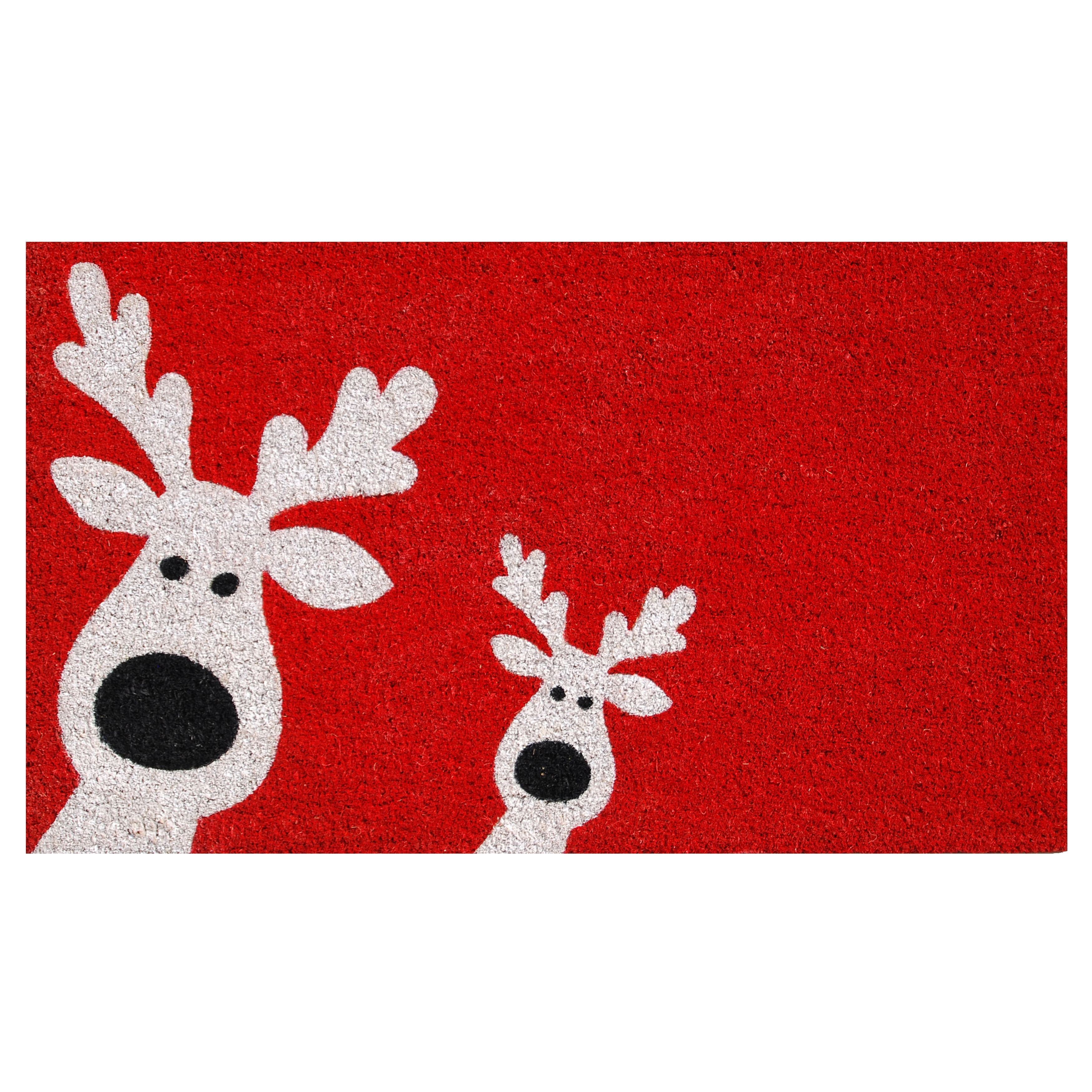 Calloway Mills Traditional Red, White, Multi-color Coir Outdoor Doormat, 1' x 2'