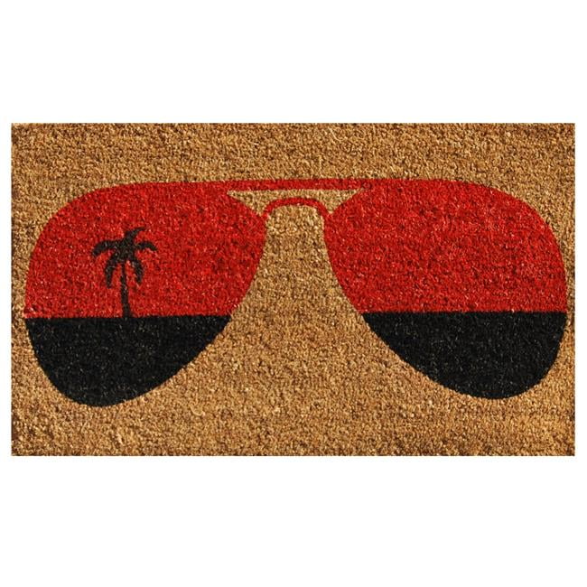 Tropical Sunglasses Coir Outdoor Doormat