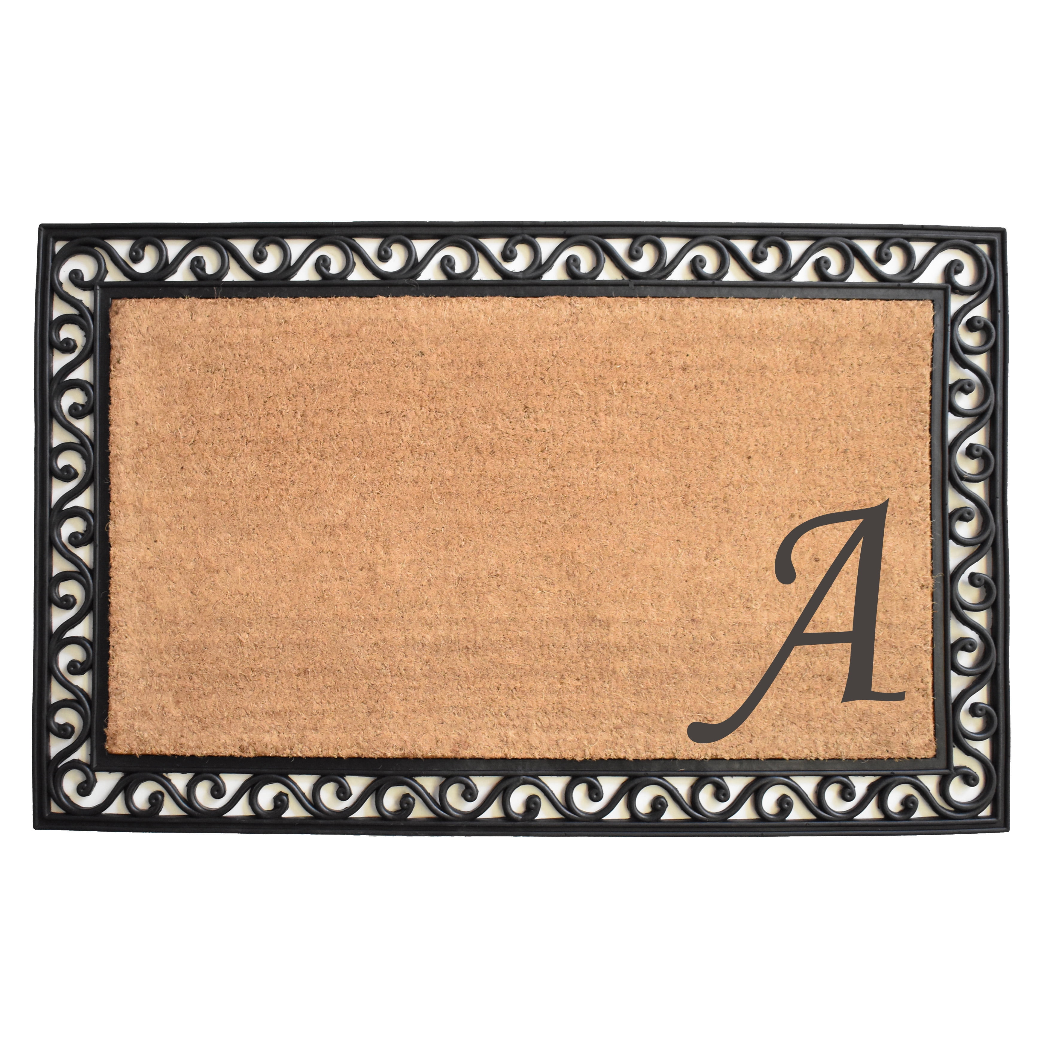Calloway Mills Versailles Monogram Outdoor Doormat 18" x 30" (Letter A)