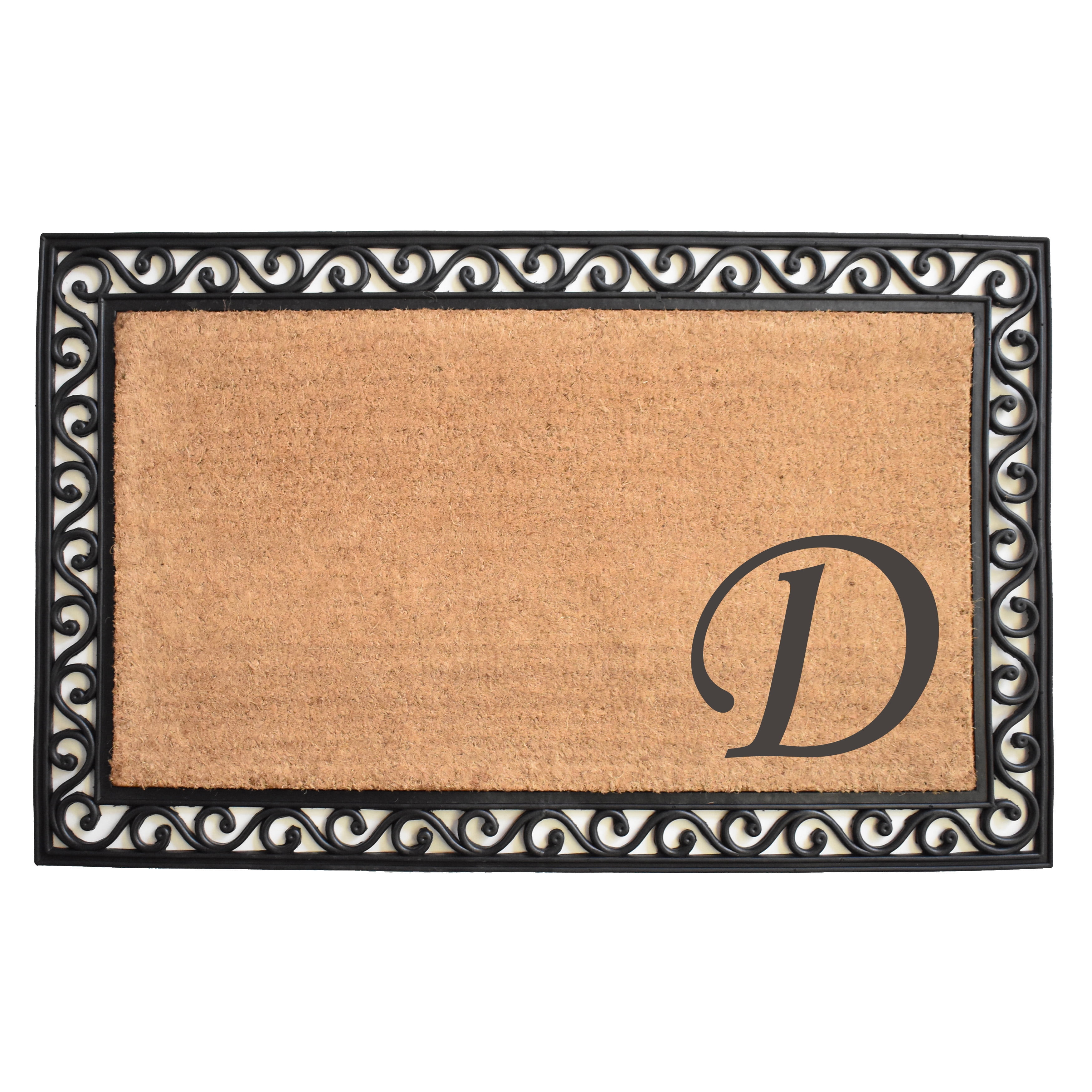 Calloway Mills Versailles Monogram Outdoor Doormat 18" x 30" (Letter D)