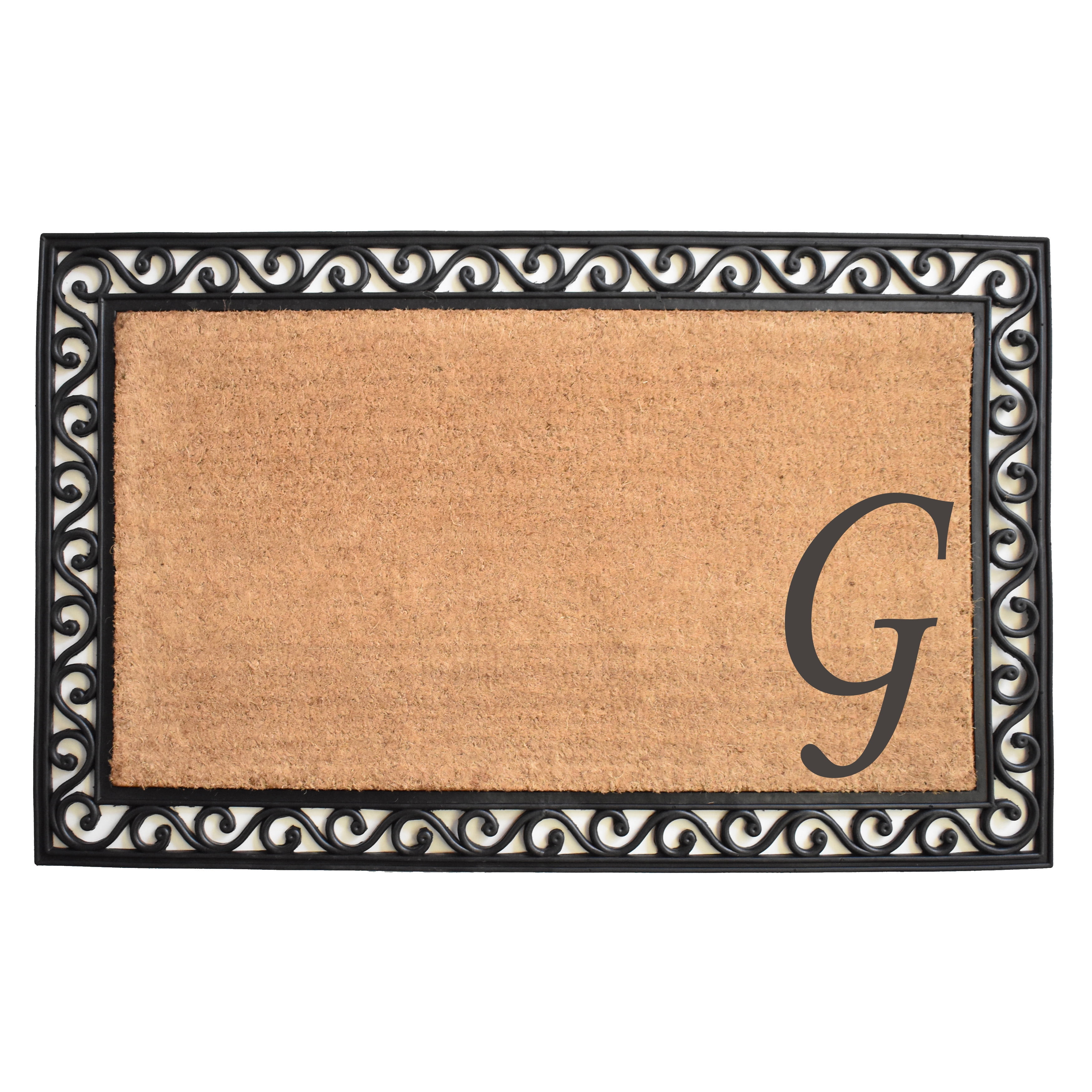 Calloway Mills Versailles Monogram Outdoor Doormat 18" x 30" (Letter G)