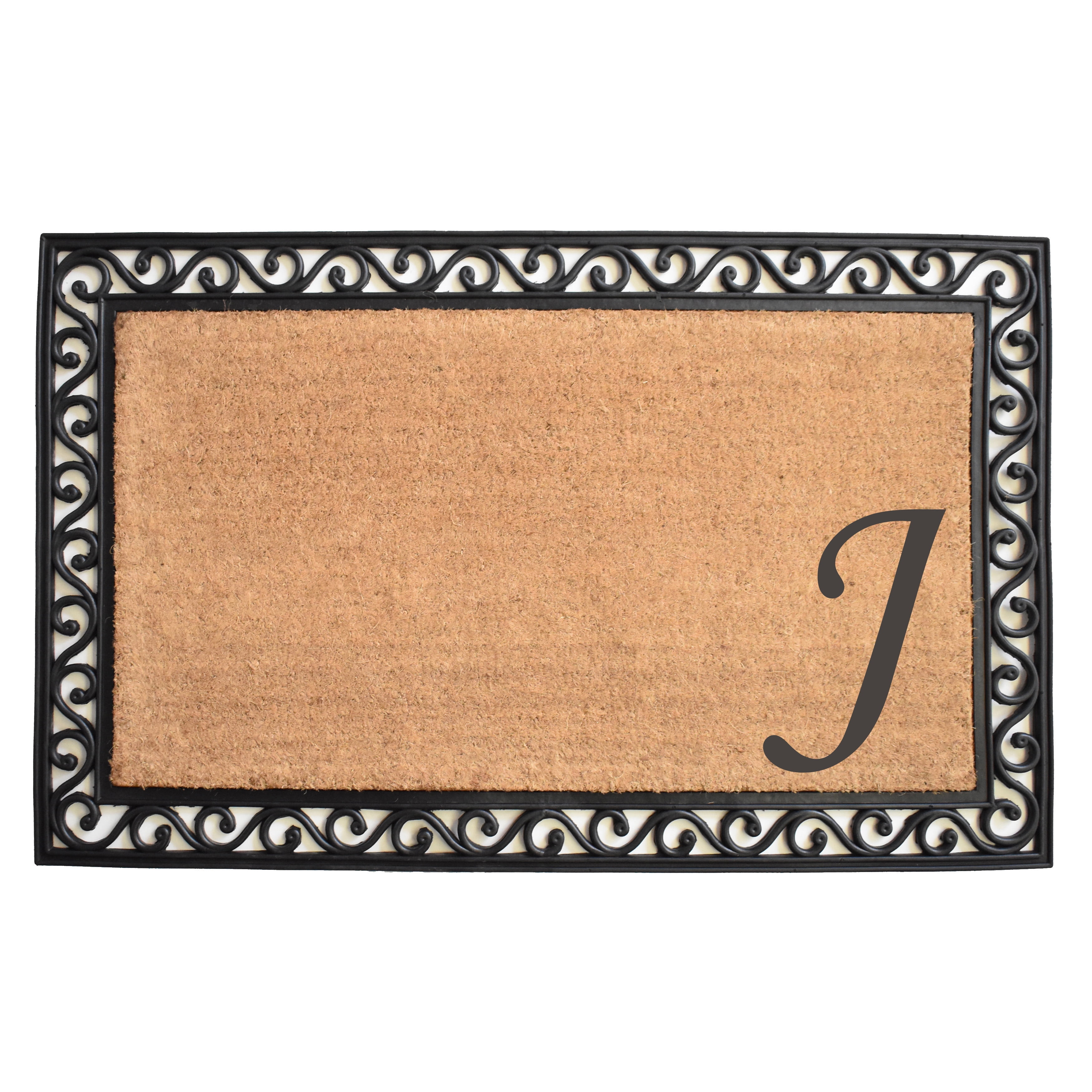 Calloway Mills Versailles Monogram Outdoor Doormat 18" x 30" (Letter J)