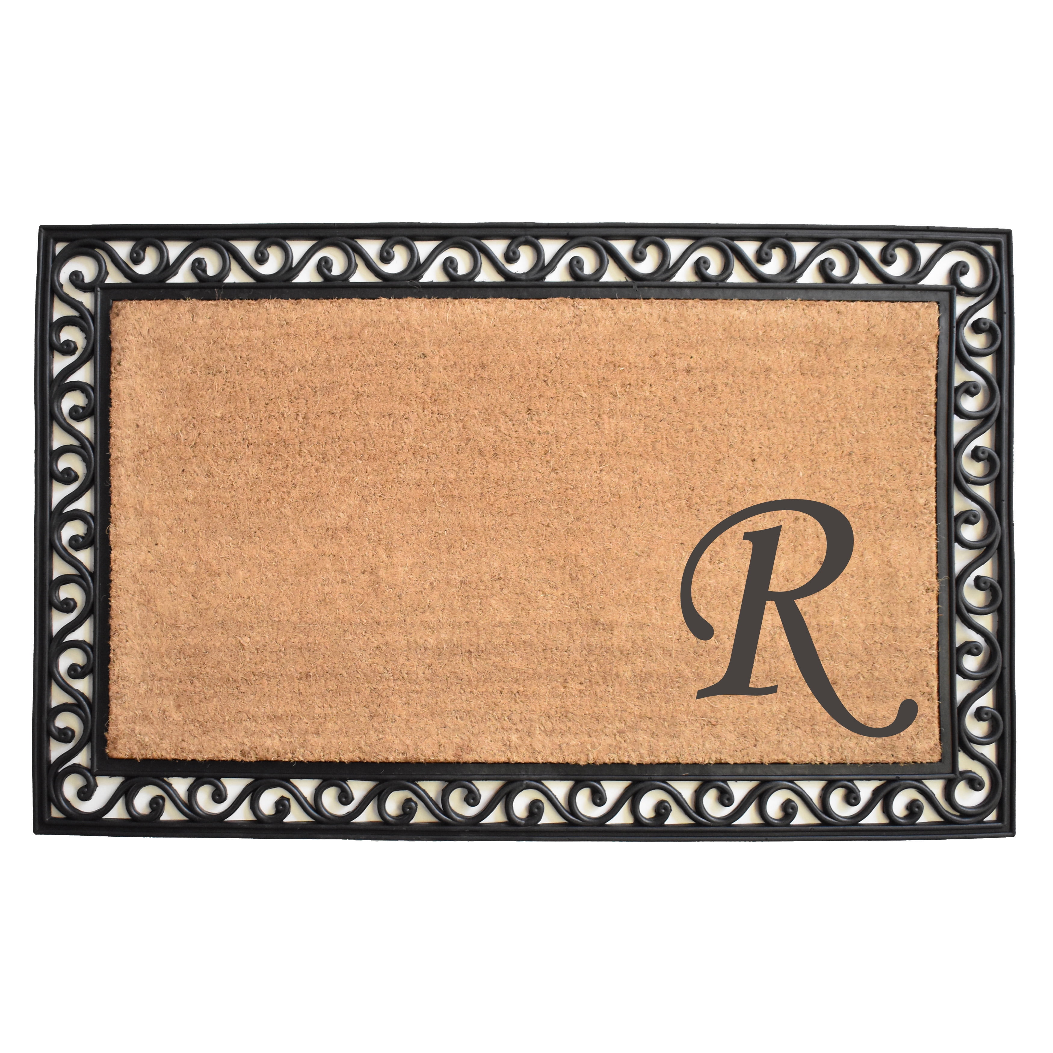 Calloway Mills Versailles Monogram Outdoor Doormat 18" x 30" (Letter R)