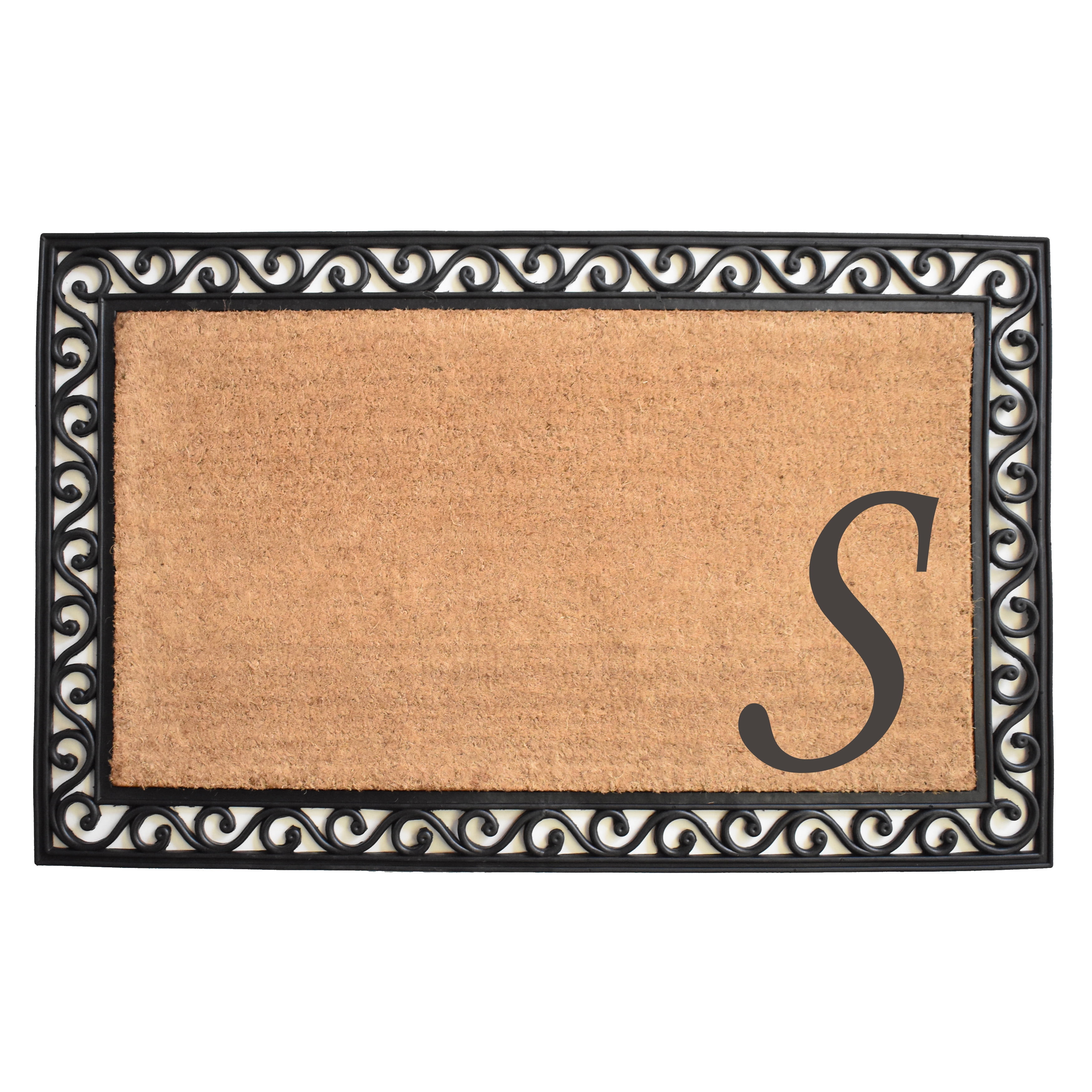 Calloway Mills Versailles Monogram Outdoor Doormat 18" x 30" (Letter S)
