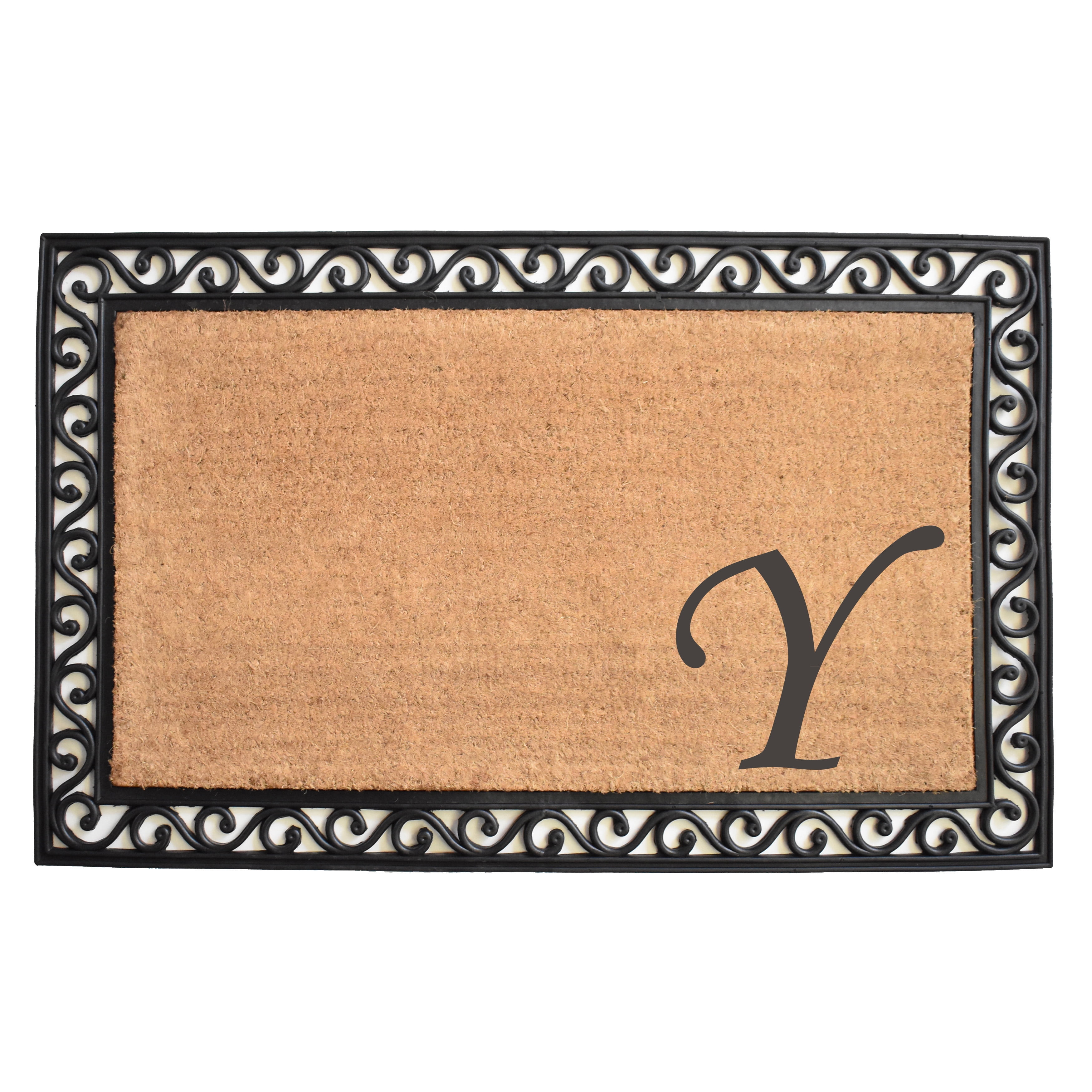 Calloway Mills Versailles Monogram Outdoor Doormat 18" x 30" (Letter Y)