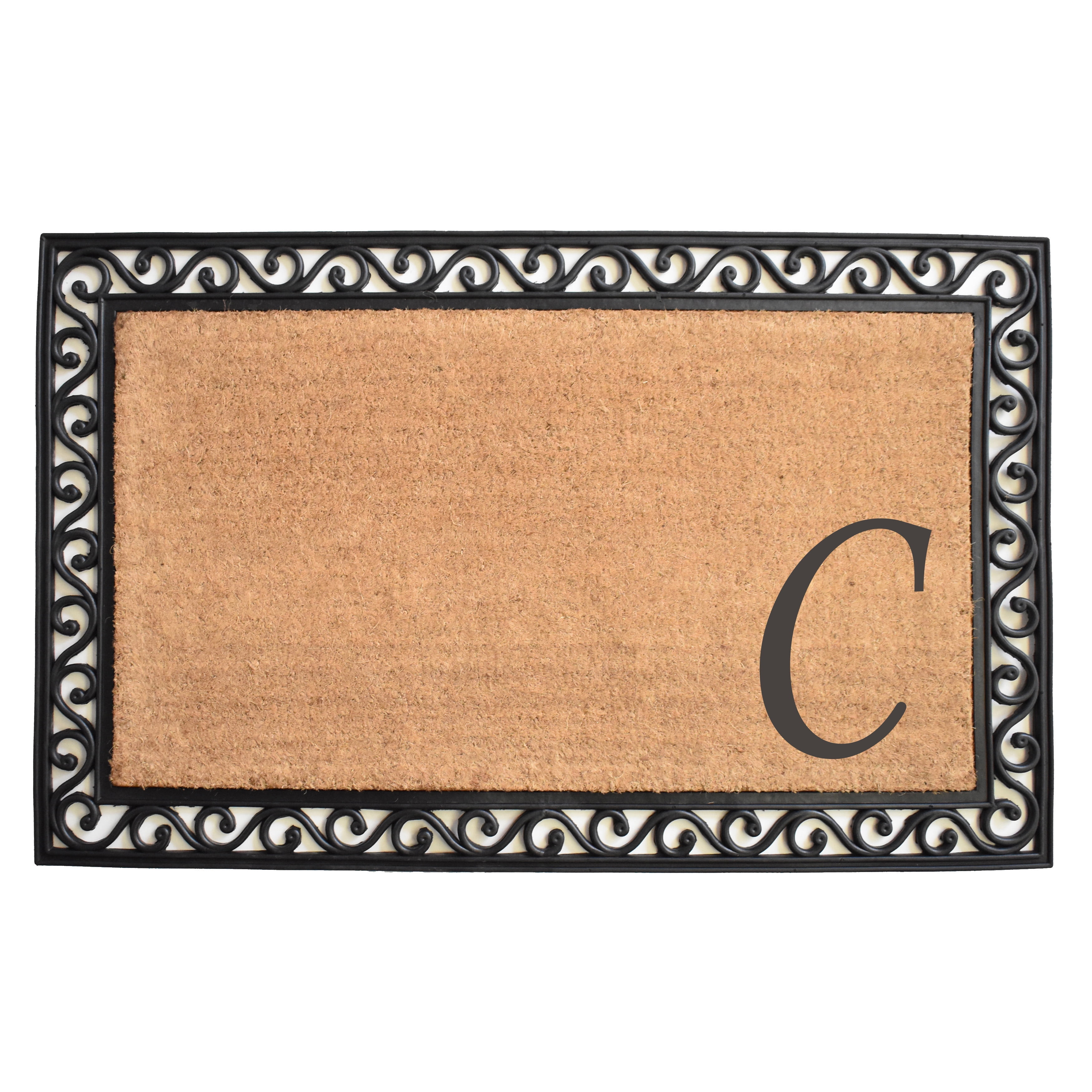 Calloway Mills Versailles Monogram Outdoor Doormat 22" x 36" (Letter C)