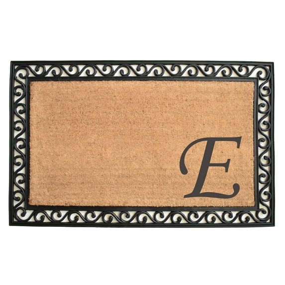 Calloway Mills Versailles Monogram Outdoor Doormat 22" x 36" (Letter E)