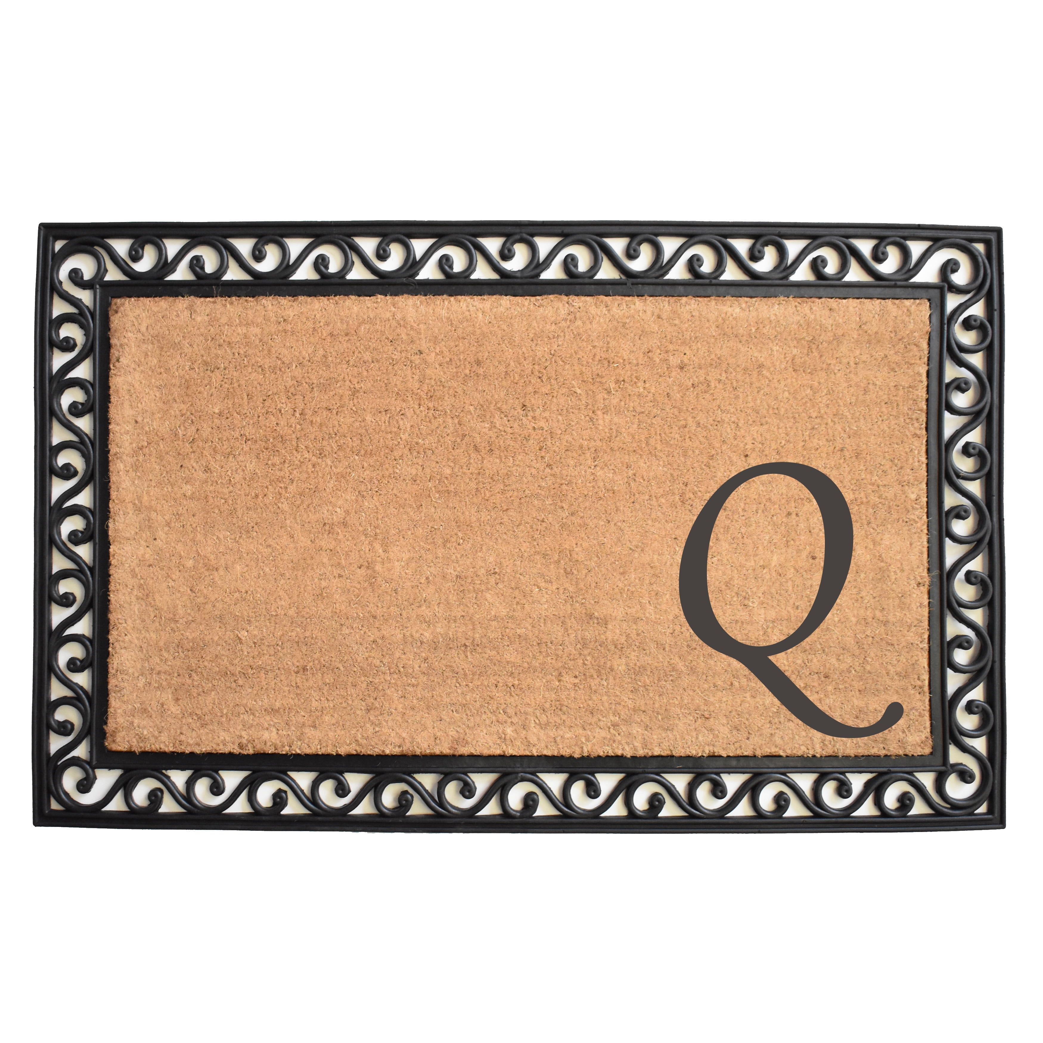 Calloway Mills Versailles Monogram Outdoor Doormat 22" x 36" (Letter Q)