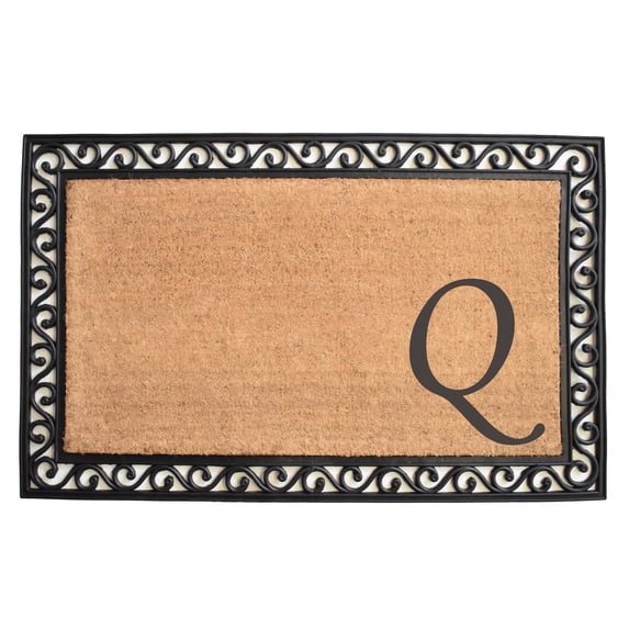 Calloway Mills Versailles Monogram Outdoor Doormat 22" x 36" (Letter Q)