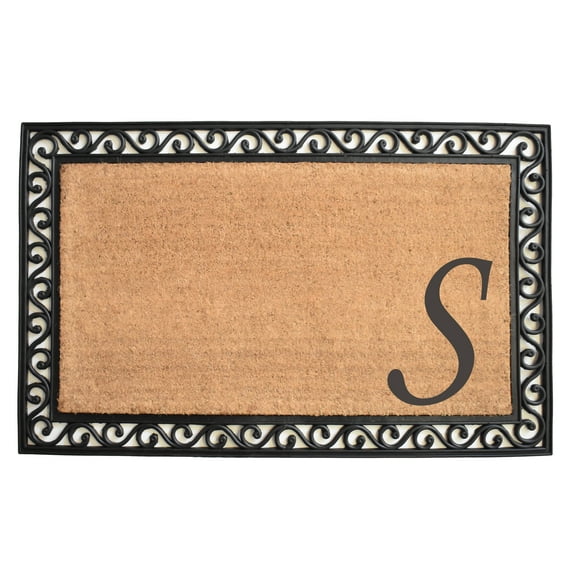Calloway Mills Versailles Monogram Outdoor Doormat 22" x 36" (Letter S)
