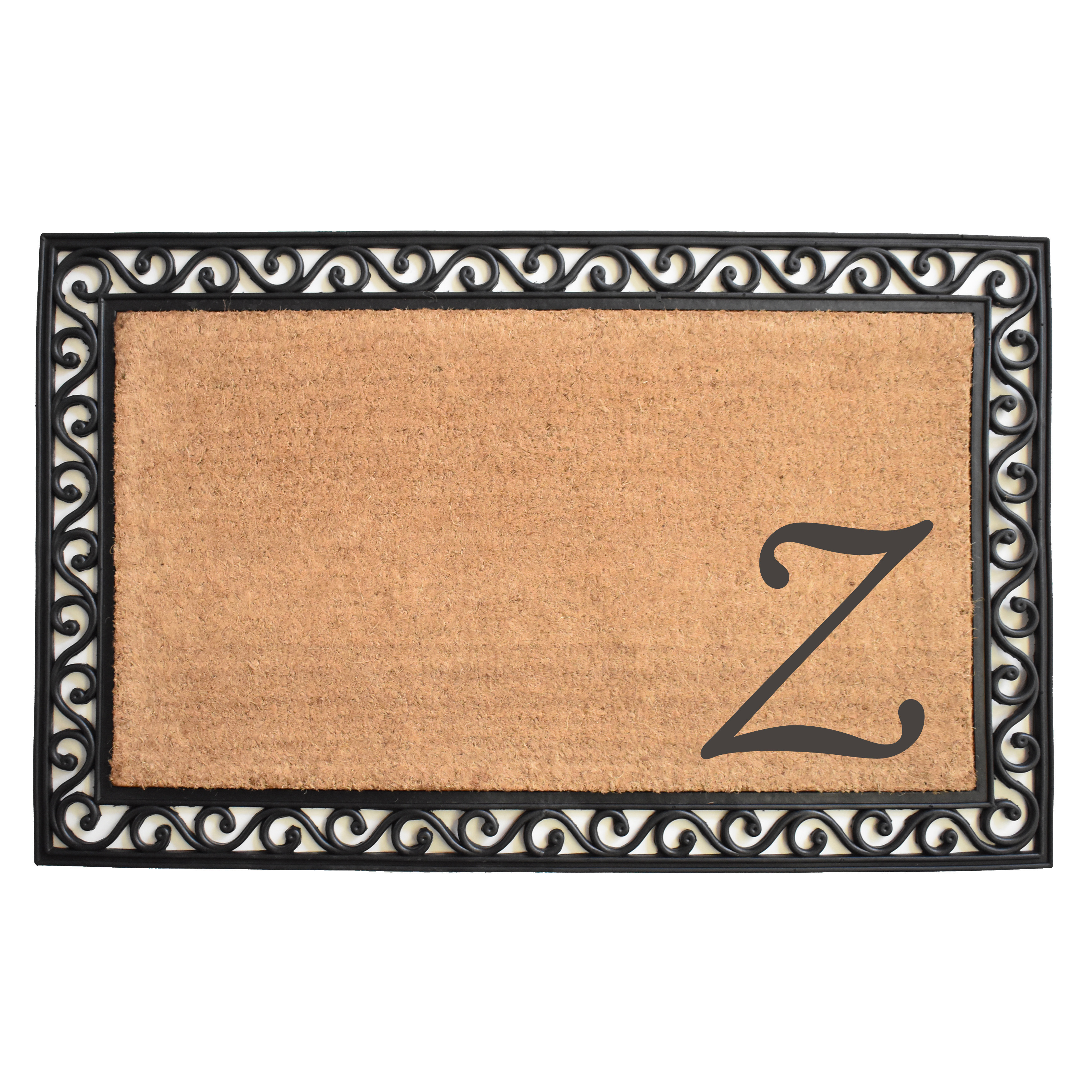 Calloway Mills Versailles Monogram Outdoor Doormat 22" x 36" (Letter Z)