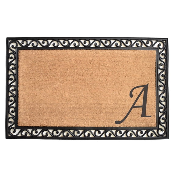 Calloway Mills Versailles Monogram Outdoor Doormat 30" x 48" (Letter A)