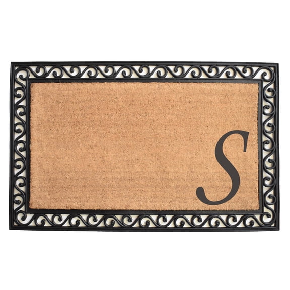 Calloway Mills Versailles Monogram Outdoor Doormat 30" x 48" (Letter S)