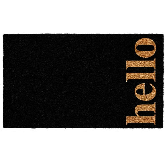 Calloway Mills Vertical Hello Outdoor Coir Doormat, 17" x 29"
