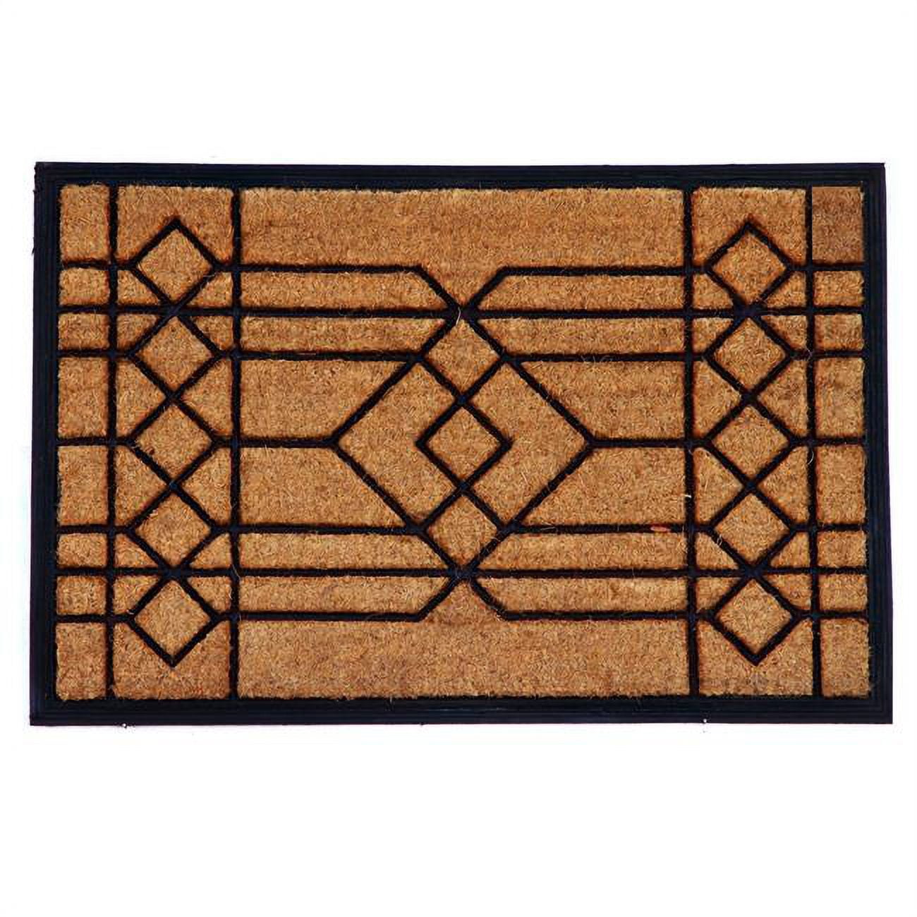 Elegant Coir and Rubber 24" x 36" Rectangular Outdoor Doormat