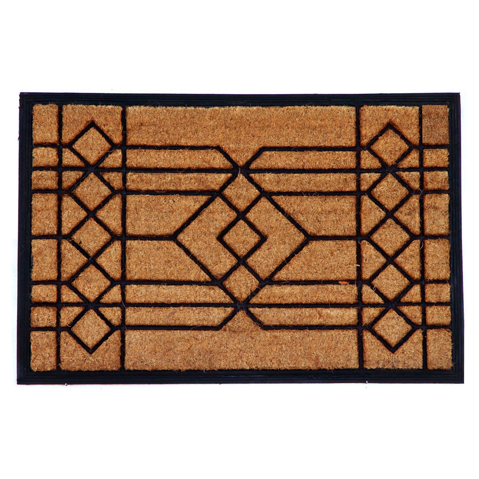 Elegant Coir and Rubber 24" x 36" Rectangular Outdoor Doormat
